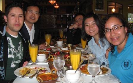 Group Members enjoying South Bend's Taste of India - 2009